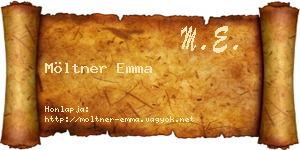 Möltner Emma névjegykártya